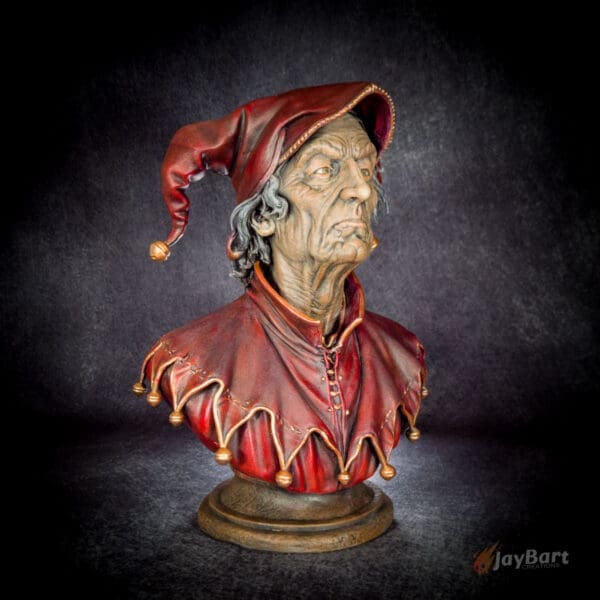 Hand-Painted Resin Jester Bust 11.5-inch Art Sculpture - view 2